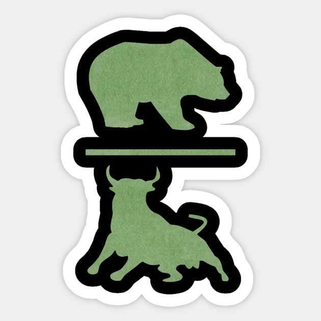 Bear Bull Sticker by DiscoverNow